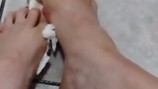 Smashing filled Dunkin donuts with my sexy long feet( multiple different fillings)