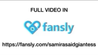 The giantess Samira eats you and then expels you as you deserve (vore disposal Trailer)