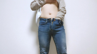 Hairy pussy Japanese milf masturbating before work.