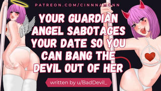 Banging Your Guardian Angel and Devil ASMR Erotic Audio Roleplay Blowjob Deepthroat