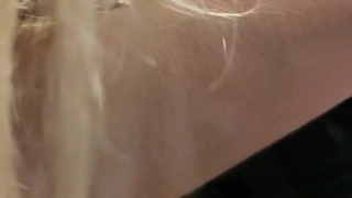 Blonde traveler fucks herself with a shampoo bottle in a hostel dorm room