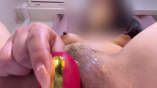 Challenge to put on a ring by erecting the clitoris. It's quite embarrassing, but I did my best//