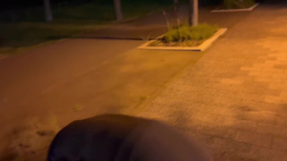 A night walk while putting a remote control vibrator on my Japanese girlfriend ♡ My first toilet sex