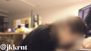 # 8 [Japanese amateur couple] I got horny while working overtime in the office, so I asked her at th