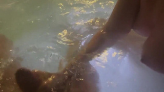 Mom gives a handjob whilst all naked