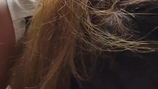 moaning sucking my dick and let me cum in her 3 time doggy style at the beach