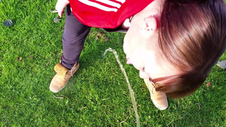 public pissing into my girls mouth