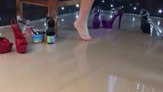 High heel stripper shoe stiletto try on haul runnerbean87