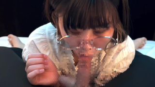 Junior college girl gives blowjob and cum in mouth and gokkun before going out