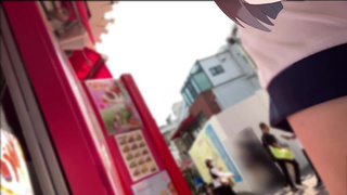 【Ｉカップ変態女子大生とうふ】体操着とブルマでおもちゃ装着して原宿でノーブラでクレープ食べてみたら思わぬ結末に…一人ハロウィン？