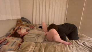 Challenge the back cowgirl for the first time ♡ I got a creampie♡ I'm going to cum with a sucking to