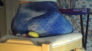 Goddess Gabbie21 Unaware Sitting on her shrunken plush ex face.