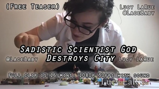 Sadistic Scientist God Destroys City FREE Trailer Lucy LaRue LaceBaby