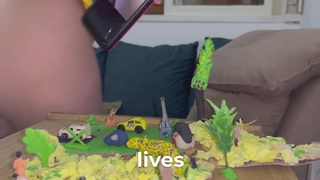 The giantess Pierina finds a mini city in her house (Sfx and ass fetish)