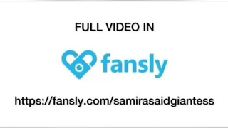 Giantess Samira Said hot porn, makes her tiny eat cookies in her naked ass, pussy and tits(Trailer)