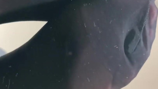 Ebony Feet & Black Nylon Sock Removal