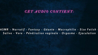 [french audio porn] La Femme Géante t'utilise comme un gode