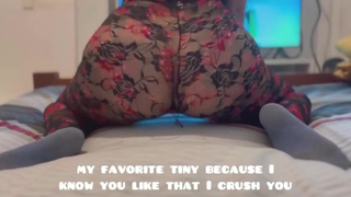 Gentle giantess Pierina Goddess in leggings farts and buttcrushes you