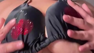 GIANTESS TEASE WITH BIG NATURAL MILF TITTIES