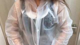 raincoat rubber gloves handjob Heart