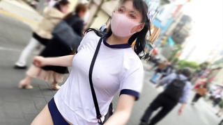 【Ｉカップ変態女子大生とうふ】続・ノーブラランニング体操着ブルマで池袋を疾走したら衝撃の結末に・・・????