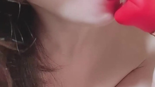 【素人乳首オナニー】モザイク無し！ン2め！！まるで3Pしてるような夢のようなオナニーでマジでいっちゃうから見てて♡