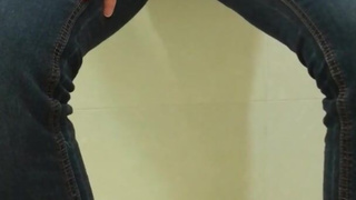 Full bladder in tight jeans
