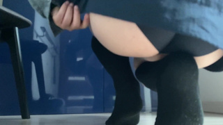 I pulled my underwear down and got caught in my leg????