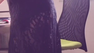 【素人個人撮影】仕事中にムラムラした人妻が椅子オナだけじゃ我慢できず妄想オナニー(20代/Eカップ/新妻/巨乳/バイブ/デイルド/Japanese/asian/amateur/masturbation