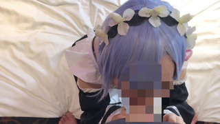 I got a service blowjob from a cute Japanese cosplayer