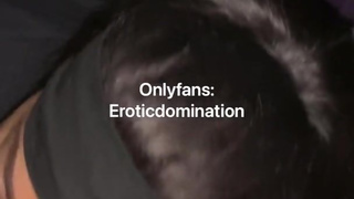 Ebony bitch eating this dick up