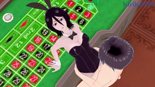 Rukia Kuchiki (Bunny Girl ver.) and I have intense sex in the casino. - BLEACH Hentai
