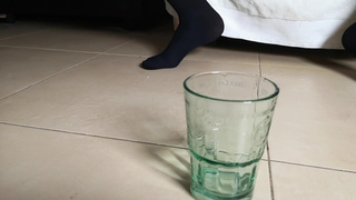 Mega squirt into the glass EXTREMELY wet - Claary Cherry