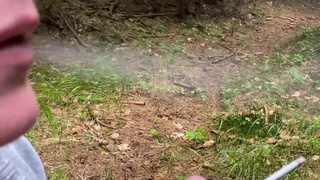 Blow Job and Smoking Two Cigarettes and Cum Shoot in My Mouth long com playing