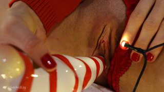 She fucks Santa! Christmas spirit solo - Taylor and Lisa