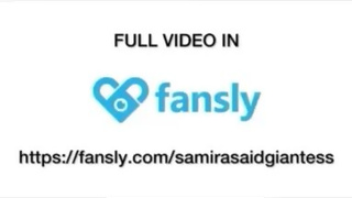 Giantess Samira Masturbation pussy and anal with tiny man in the shower and after (Trailer)