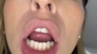 Your giantess Ashley plays and swallows gummy sharks