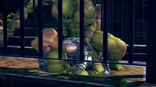 Female knight lose to monster ork - episode.2