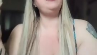 Hot girl with giant tits eats an apple/asmr/don't touch your cock until the end ????????