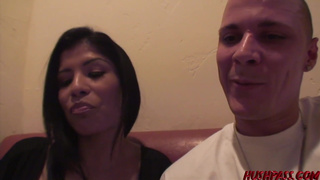 Naughty Latina Alexis Amore Sucks Cock in Public