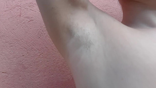 Armpit Fetish, Hairy Armpits and Hairy Pussy, Big Natural Boobs Tease