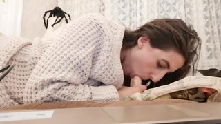 Dildo Throating on Cam