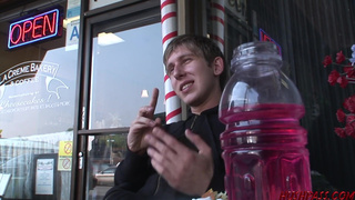 Sexy  picks up young cock at the mall for sex