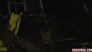 Daphne enjoys a long chocolate treat made of Meat!