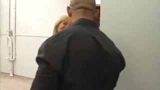 Petite little blonde gets fucked by Blackzilla