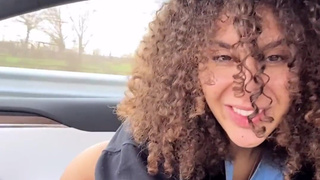 JERK OFF AND MASTURBATION IN THE CAR - With hands full of cum I masturbate with hard orgasm