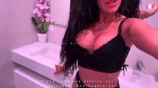 Angela Doll - I swallow a guy's cum straight in the condom after an underground fuck