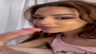 Redhead Latina Whore Hannahjo In Pink Tanktop