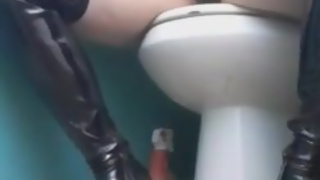 Latex Giantess farts and pissing before dinner Date