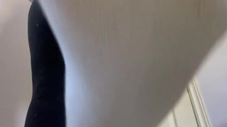 Giantess girl wearing white socks